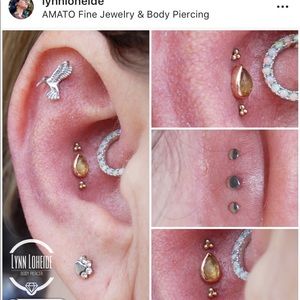 BVLA Rutilated Quartz in Pear Bezel in Yellow Gold